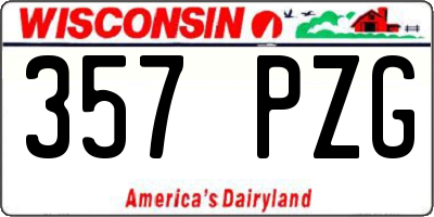 WI license plate 357PZG