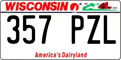 WI license plate 357PZL