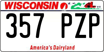 WI license plate 357PZP