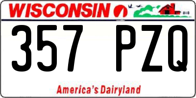 WI license plate 357PZQ