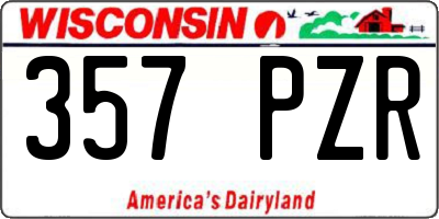 WI license plate 357PZR