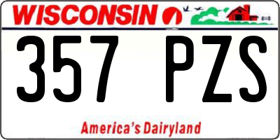 WI license plate 357PZS