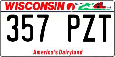 WI license plate 357PZT