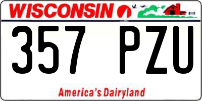 WI license plate 357PZU
