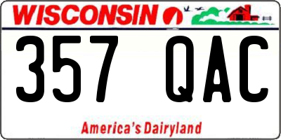 WI license plate 357QAC