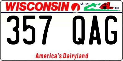 WI license plate 357QAG