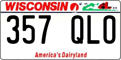 WI license plate 357QLO