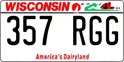WI license plate 357RGG