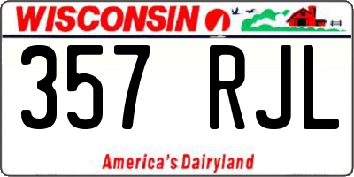 WI license plate 357RJL