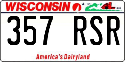 WI license plate 357RSR