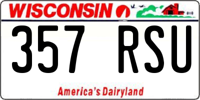 WI license plate 357RSU