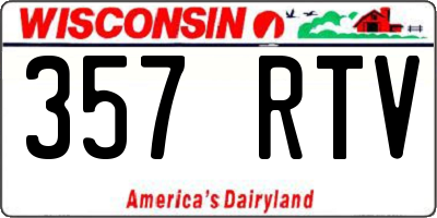 WI license plate 357RTV