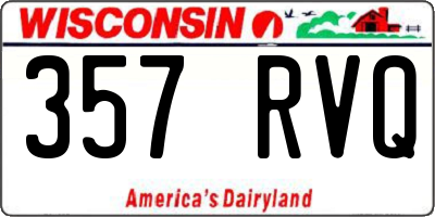 WI license plate 357RVQ