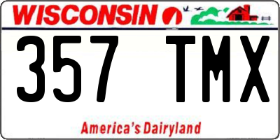 WI license plate 357TMX