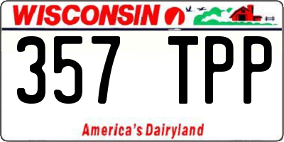 WI license plate 357TPP