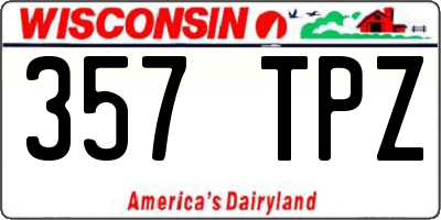 WI license plate 357TPZ