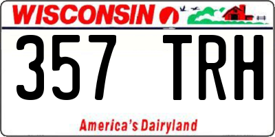 WI license plate 357TRH