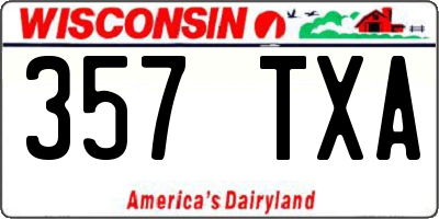 WI license plate 357TXA