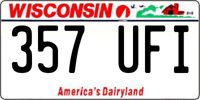 WI license plate 357UFI