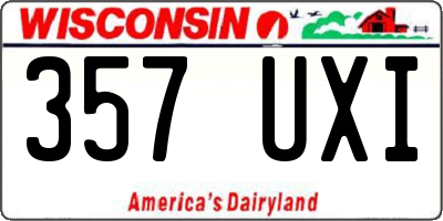WI license plate 357UXI
