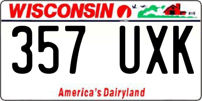 WI license plate 357UXK