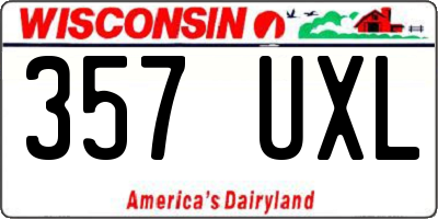 WI license plate 357UXL