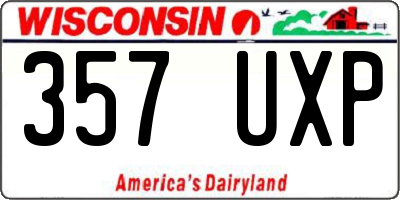 WI license plate 357UXP