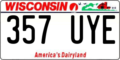 WI license plate 357UYE