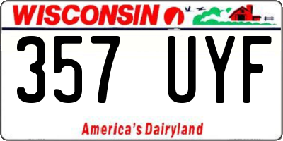 WI license plate 357UYF
