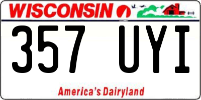WI license plate 357UYI