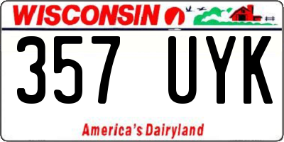 WI license plate 357UYK