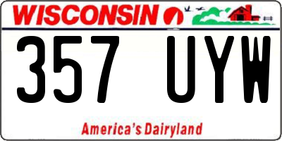 WI license plate 357UYW