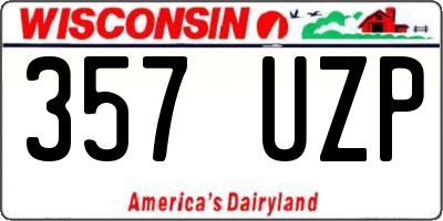 WI license plate 357UZP