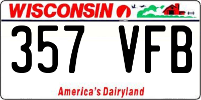 WI license plate 357VFB