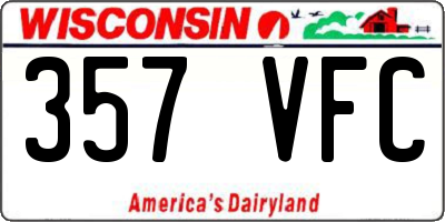 WI license plate 357VFC