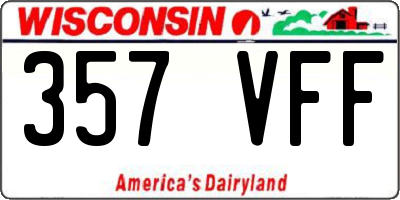 WI license plate 357VFF