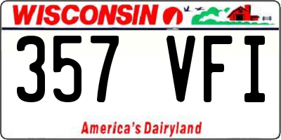 WI license plate 357VFI