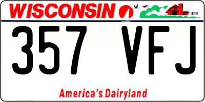 WI license plate 357VFJ