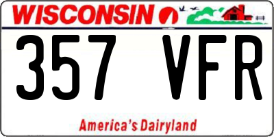 WI license plate 357VFR
