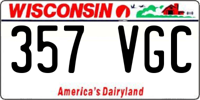 WI license plate 357VGC