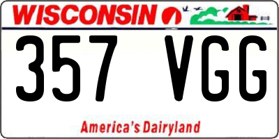 WI license plate 357VGG