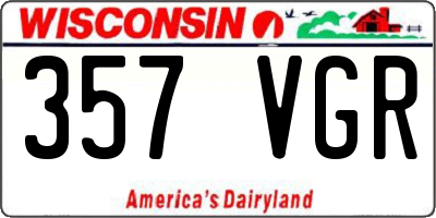 WI license plate 357VGR