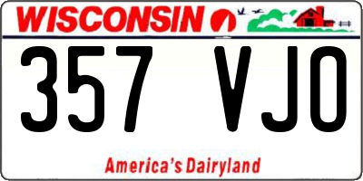 WI license plate 357VJO