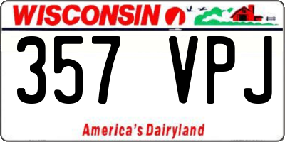 WI license plate 357VPJ