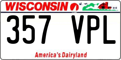 WI license plate 357VPL