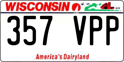 WI license plate 357VPP