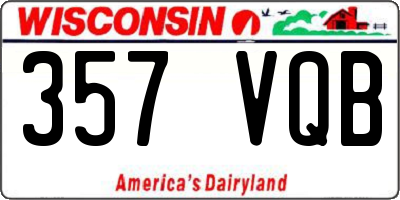 WI license plate 357VQB