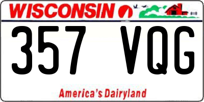 WI license plate 357VQG