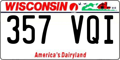WI license plate 357VQI