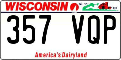 WI license plate 357VQP